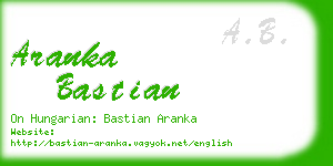 aranka bastian business card